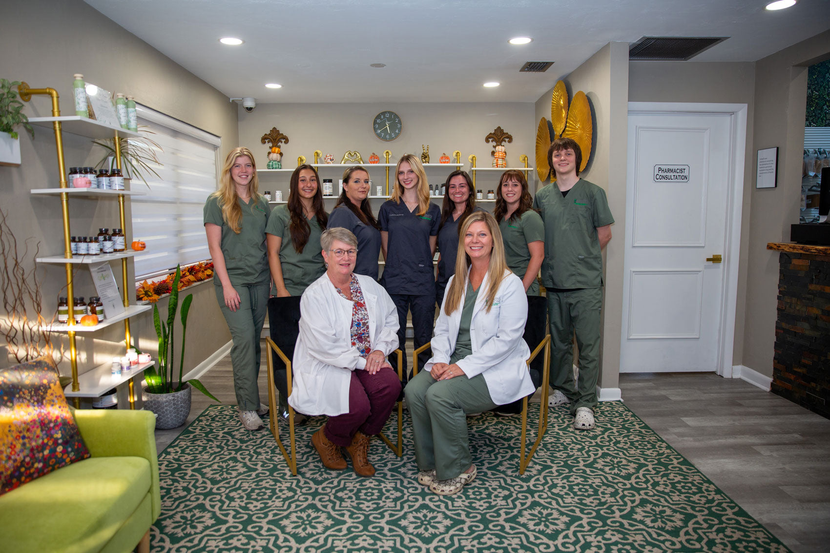 Dr. Jennifer Bennett and the Curative Medicine pharmacy team inside the Gainesville store